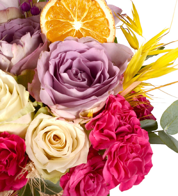 Design Fresh Renkli Gül Buketi