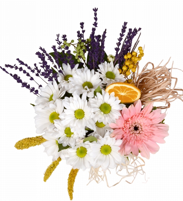 Pink Dream Vazoda Pembe Gerbera ve Papatyalar
