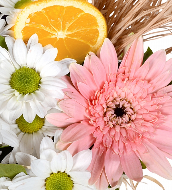 Pink Dream Vazoda Pembe Gerbera ve Papatyalar