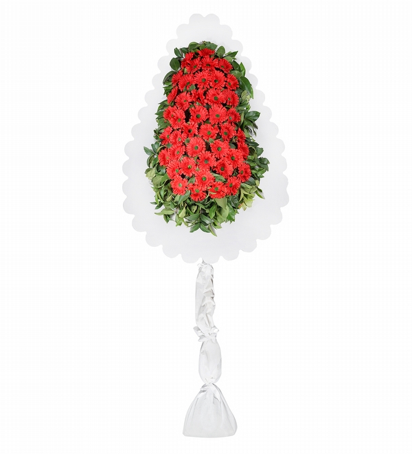 Tek Katlı Kırmızı Gerbera Çiçek Sepeti