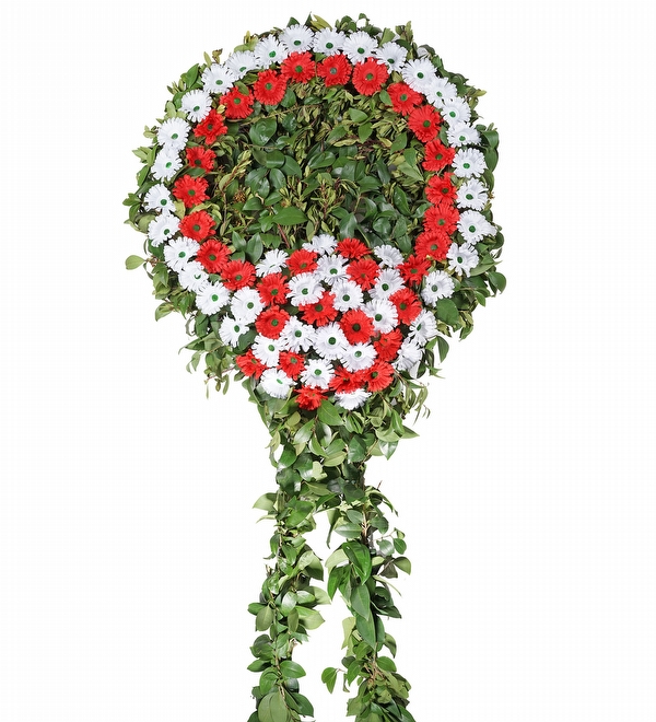 Çift Renkli Gerbera Çelenği