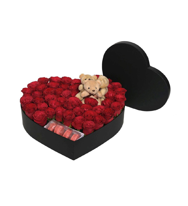 Love Story Gül Macaron Ayıcık