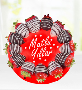 Mutlu Yıllar Çilek Buketi