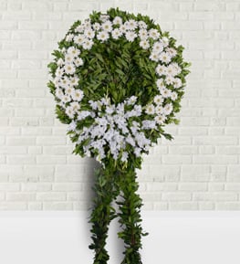 Beyaz Gerbera Cenaze Çelengi