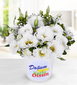 Doğum Günü Stickerlı Lisyantuslar