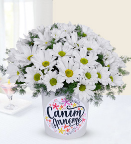 Canım Anneme Stickerlı Papatyalar