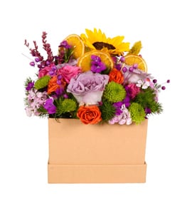 Dream Box Karışık Güller ve Mevsim Çiçekleri
