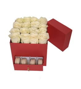 Elegant Red Gül Macaron