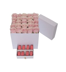 White Grace Pembe Gül Macaron