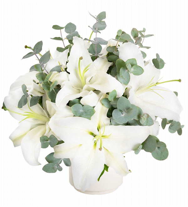 Polimer Vazoda Beyaz Lilyum Aranjman�