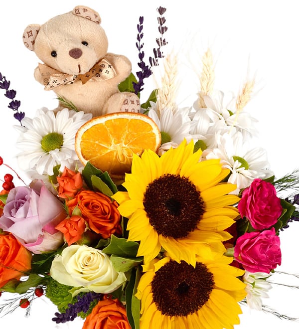 Miss You Sevimli Ay�c�k ve Kar���k �i�ekler