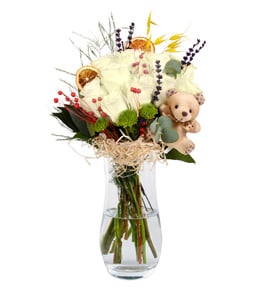 Teddy Bear ve Beyaz G�ller